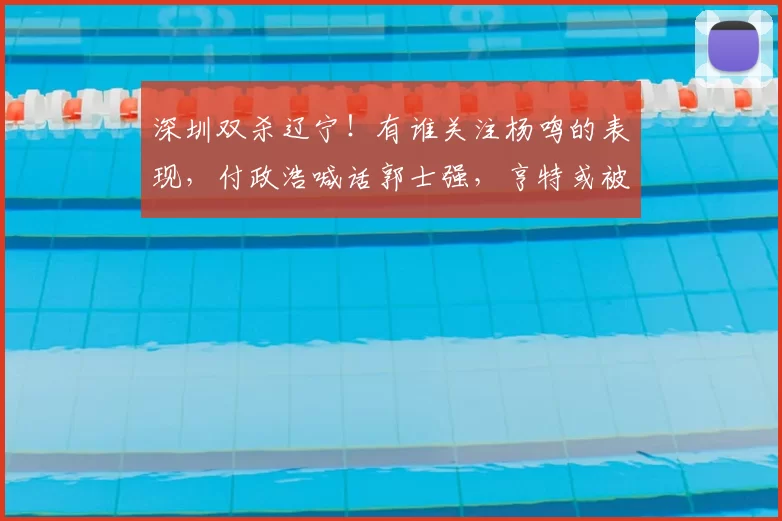深圳双杀辽宁！有谁关注杨鸣的表现，付政浩喊话郭士强，亨特或被裁