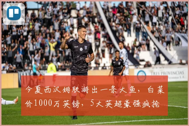 今夏西汉姆联游出一条大鱼，白菜价1000万英镑，5大英超豪强疯抢