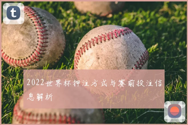 2022世界杯押注方式与赛前投注信息解析
